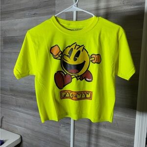 Neon Yellow Graphic Crop Top 1057